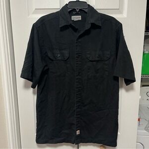 Carhartt Men's BLK Relaxed Fit Short Sleeve Work Shirt Black Medium